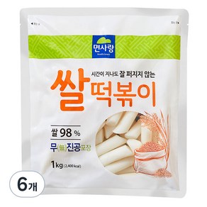 면사랑 쌀 떡볶이떡, 1kg, 6개