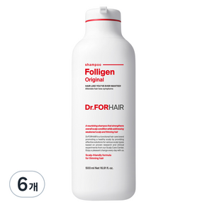 닥터포헤어 탈모증상완화 두피강화 폴리젠 오리지널 샴푸, 6개, 500ml