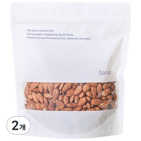 솔닙 오독오독 미국산 구운 아몬드, 450g, 2개