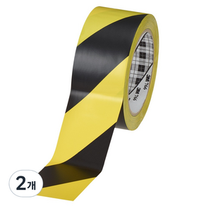 쓰리엠 바닥 라인 테이프 766 검정 + 노랑 50.8mm x 32.9m, 2개