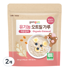 곰곰 유기농 오트밀 가루, 2개, 300g