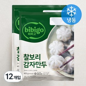 비비고 찰보리 감자만두 (냉동), 400g, 12개입