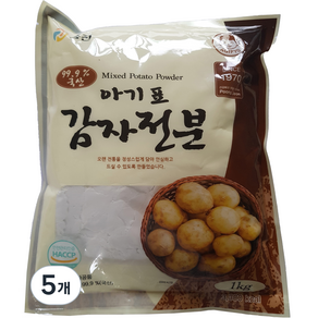 풍전 국산 아기표 감자전분, 1kg, 5개