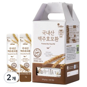 유기농마루 국내산 저온건조 맥주효모환 100포, 200g, 2개