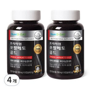 뉴트리디데이 프리미엄 쏘팔메토 골드 550mg, 90정, 4개