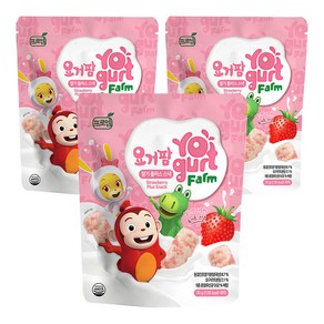 프로엠 코코몽 요거팜 딸기 플러스 스낵, 30g, 3개