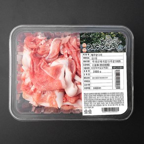 파머스팩 제주 흑돼지 미박앞다리 불고기용 (냉장), 1kg, 1개