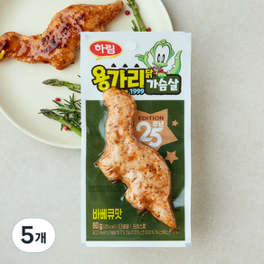 하림 용가리닭가슴살 바베큐맛, 80g, 5개