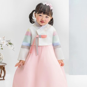금동이아가한복 여별꽃색동 여아용 아동한복세트 AW144