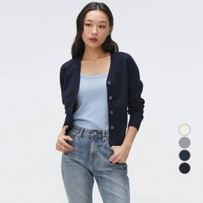 스파오 여성용 소프트얀 브이넥 카디건 SPCKF23W05
