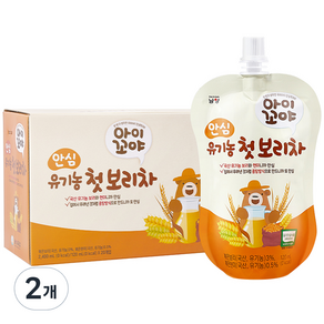 아이꼬야 안심 유기농 첫 보리차 20p, 보리 + 현미 혼합맛, 2개, 120ml