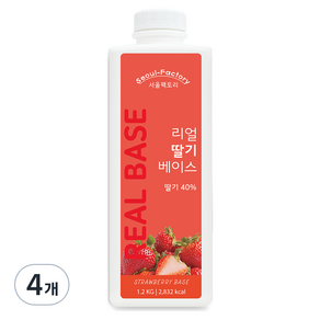 서울팩토리 리얼 딸기 베이스, 4개, 1.2kg