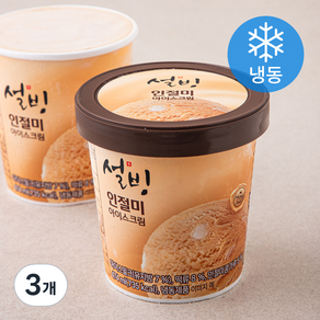 설빙 인절미 아이스크림 (냉동), 474ml, 3개