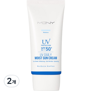 맥퀸뉴욕 유브이 데일리 모이스처 수분 선크림 SPF50+ PA++++, 50g, 2개