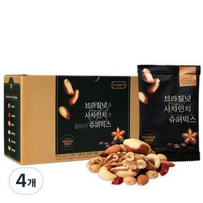 넛츠앤베리스 브라질넛과 사차인치가 들어간 슈퍼 믹스넛 15p, 300g, 4개