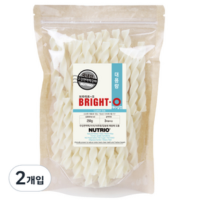 뉴트리오 브라이트오 강아지 치석껌 대용량, 대구살, 250g, 2개