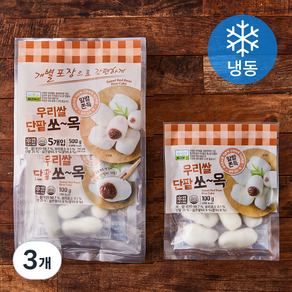 칠갑농산 단팥 쏘옥 떡 (냉동), 500g, 3개