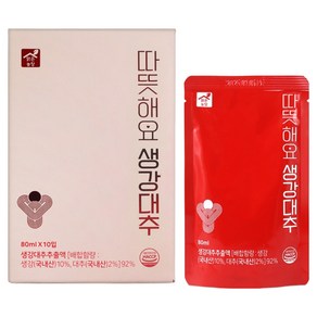 맑은농장 따뜻해요 생강대추차, 10개, 80ml