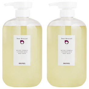 디오넬 디어브로콜리 바디워시 라벤더 머스크, 1000ml, 2개