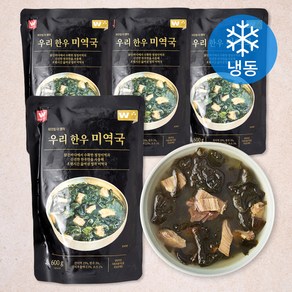 외갓집 더명작 우리한우 미역국 (냉동), 600g, 4개입