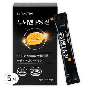 닥터루템 두뇌엔 PS 진 영양제 15p, 5개, 15회분