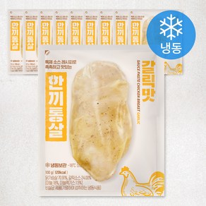 한끼통살 통살 닭가슴살 갈릭 (냉동), 100g, 10개