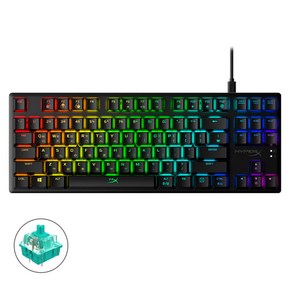 하이퍼엑스 Alloy Oigins Coe TKL 아쿠아축 영문키캡 유선 텐키리스 키보드, 블랙, HX-KB7AQX-US