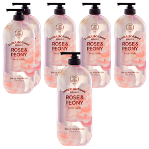 온더바디 수퍼보타닉 바디워시 로즈 앤 피오니향, 865ml, 6개