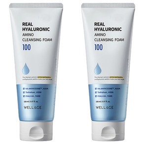 웰라쥬 리얼 히알루로닉 아미노 클렌징 폼, 150ml, 2개