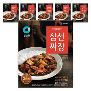 청정원 매콤한 삼선짜장, 180g, 6개