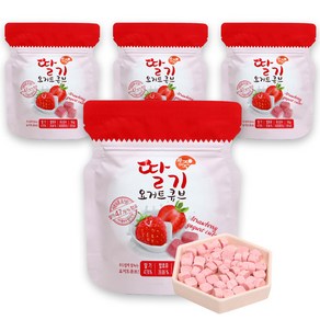짱죽 딸기 요거트큐브 간식, 4개