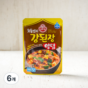 오뚜기 차돌양지 강된장양념, 115g, 6개