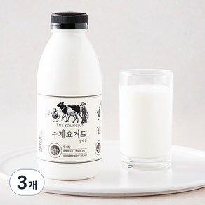 영준목장 수제 요거트 무가당 플레인, 500ml, 3개