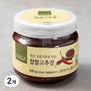 올가 찹쌀고추장, 500g, 2개