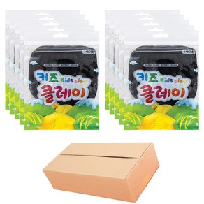 키뿜 키즈 클레이 10p, 검정, 50g, 1세트