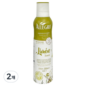 ALLEGRO 엑스트라 버진 올리브 오일 레몬향, 2개, 200ml