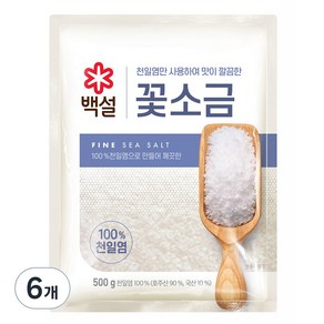 백설 꽃소금, 500g, 6개