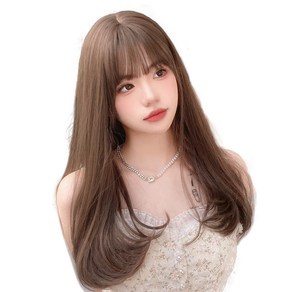 준 단색 c컬 붙임머리 50cm 195g, 라이트브라운, 1개