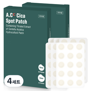 다슈 AC 시카 스팟 트러블 패치 10mm x 36p + 12mm x 15p 세트, 51개입, 4세트