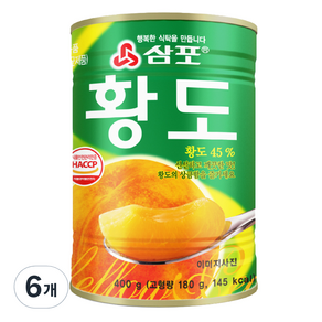 삼포 황도 슬라이스, 6개, 400g