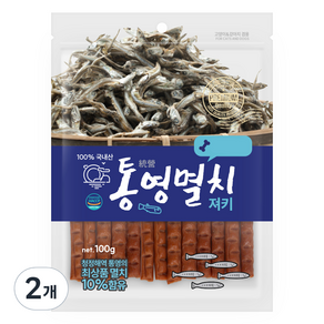 강아지 통영져키 소프트 간식, 2개, 100g, 멸치맛