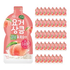 자연은 요거상큼 젤로 앤 복숭아 젤리형 음료, 100ml, 40개