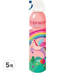 디보트브리엘 유아용 핑크 레인보우 버블 클렌저 누들타입 복숭아향, 200ml, 5개