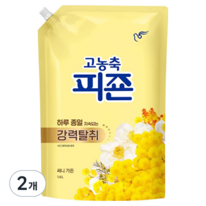 피죤 고농축 강력탈취 오리지널 섬유유연제 써니가든 리필, 1.6L, 2개