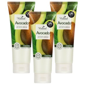 온더바디 더 내추럴 아보카도 순한 클렌징 폼, 200g, 3개