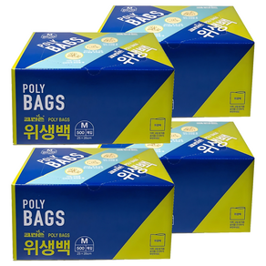 크린손 위생백 중형 25cm x 35cm, 중(M), 500개입, 4개