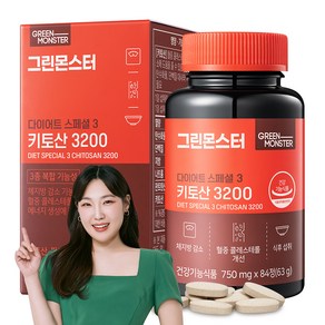 그린몬스터 다이어트 스페셜 3 키토산 3200, 84정, 63g, 1개