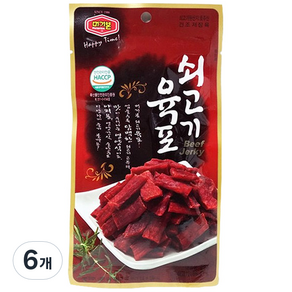 머거본 쇠고기 육포, 25g, 6개