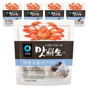 청정원 맛선생해물국물내기티백, 72g, 5개