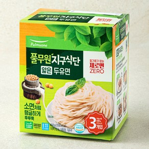 풀무원 지구식단 얇은 두유면, 150g, 3개